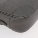 GUCCI Micro GG Canvas Guccissima Bag Leather Outlet Gray Gold 449413 Auth 179640-10