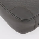 GUCCI Micro GG Canvas Guccissima Bag Leather Outlet Gray Gold 449413 Auth 179640-11