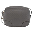 GUCCI Micro GG Canvas Guccissima Bag Leather Outlet Gray Gold 449413 Auth 179640-2