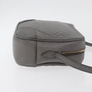GUCCI Micro GG Canvas Guccissima Bag Leather Outlet Gray Gold 449413 Auth 179640-4