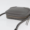 GUCCI Micro GG Canvas Guccissima Bag Leather Outlet Gray Gold 449413 Auth 179640-6