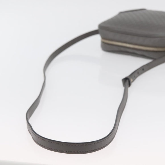 GUCCI Micro GG Canvas Guccissima Bag Leather Outlet Gray Gold 449413 Auth 179640