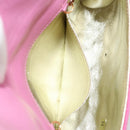 CHANEL Matelasse Chain Shoulder Bag Satin Gold Pink CC Auth 179642A-20