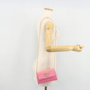 CHANEL Matelasse Chain Shoulder Bag Satin Gold Pink CC Auth 179642A-23