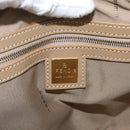 FENDI Zucchino Canvas Hand Bag Coated Canvas Green Gold Auth 179644-16