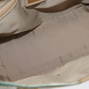 FENDI Zucchino Canvas Hand Bag Coated Canvas Green Gold Auth 179644-17