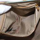 FENDI Zucchino Canvas Hand Bag Coated Canvas Green Gold Auth 179644-21