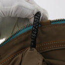 FENDI Zucchino Canvas Hand Bag Coated Canvas Green Gold Auth 179644-22