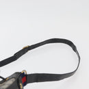 GUCCI GG Supreme Sherry Line Bag PVC Navy Gold Red 41 02 034 Auth 179646-8