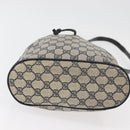 GUCCI GG Supreme Sherry Line Bag PVC Navy Gold Red 41 02 034 Auth 179646-5