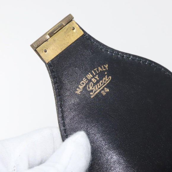 GUCCI GG Canvas Web Sherry Line Suitcase Black Gold Auth 179648