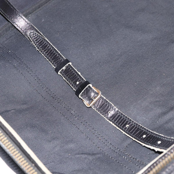 GUCCI GG Canvas Web Sherry Line Suitcase Black Gold Auth 179648