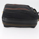 GUCCI GG Canvas Web Sherry Line Suitcase Black Gold Auth 179648-3