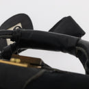 GUCCI GG Canvas Web Sherry Line Suitcase Black Gold Auth 179648-8