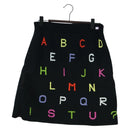 CHANEL Knitted Fabrics Skirt Wool Black CC Auth 179649M-1