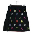 CHANEL Knitted Fabrics Skirt Wool Black CC Auth 179649M-2