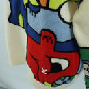 LOUIS VUITTON Knit Sweater Wool Multicolor LV Auth 179650M-9