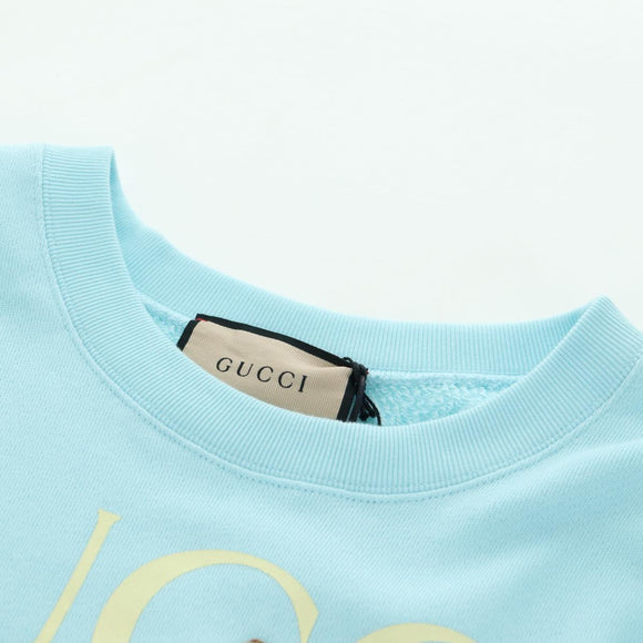 GUCCI Bananya Collaboration Trainer Cotton Light Blue Auth 179651M