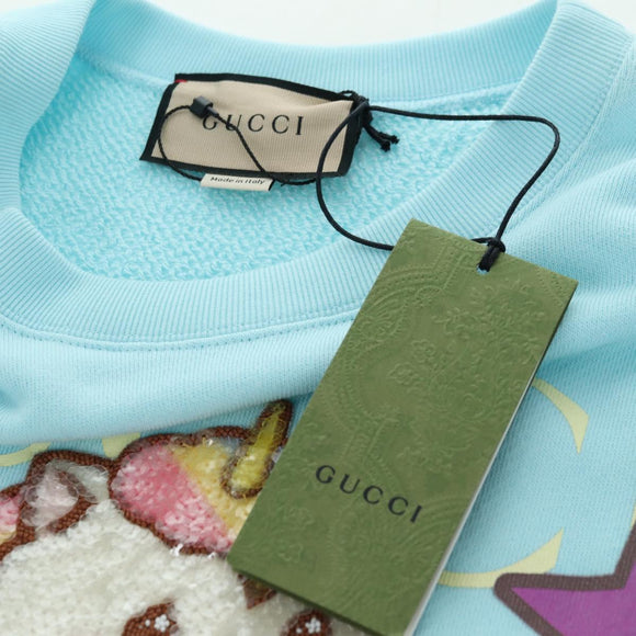 GUCCI Bananya Collaboration Trainer Cotton Light Blue Auth 179651M