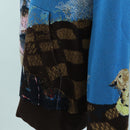 LOUIS VUITTON Knitted Hoodie Cotton Blue LV Auth 179652M-10