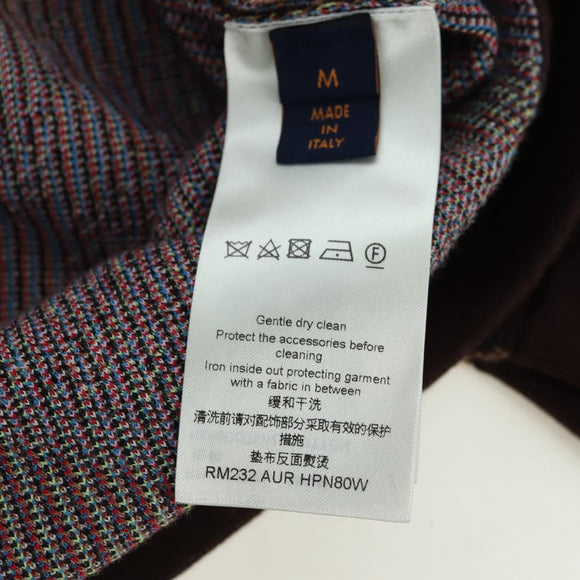 LOUIS VUITTON Knitted Hoodie Cotton Blue LV Auth 179652M