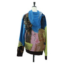 LOUIS VUITTON Knitted Hoodie Cotton Blue LV Auth 179652M-3