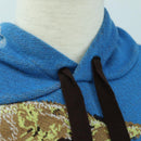 LOUIS VUITTON Knitted Hoodie Cotton Blue LV Auth 179652M-6
