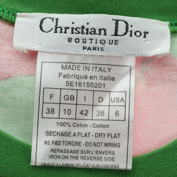 Christian Dior T Shirt Cotton Multicolor Auth 179653M