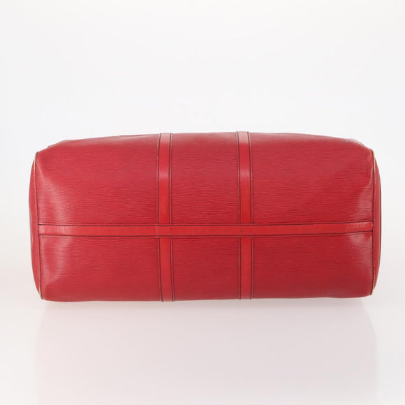 LOUIS VUITTON Epi Keepall 55 Boston Bag Red M42957 LV Auth 179665A
