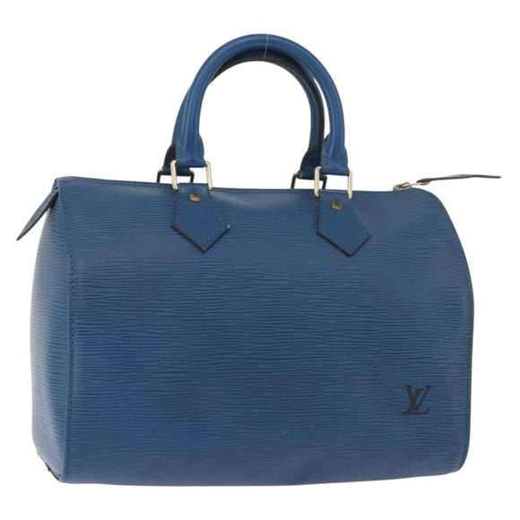 LOUIS VUITTON Epi Speedy 25 Hand Bag Toledo Blue M43015 LV Auth 179667A