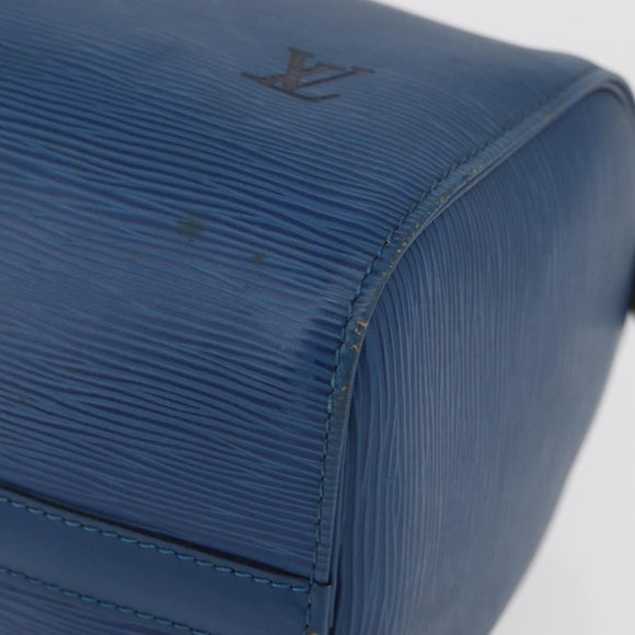 LOUIS VUITTON Epi Speedy 25 Hand Bag Toledo Blue M43015 LV Auth 179667A