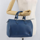 LOUIS VUITTON Epi Speedy 25 Hand Bag Toledo Blue M43015 LV Auth 179667A-23