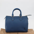 LOUIS VUITTON Epi Speedy 25 Hand Bag Toledo Blue M43015 LV Auth 179667A-12