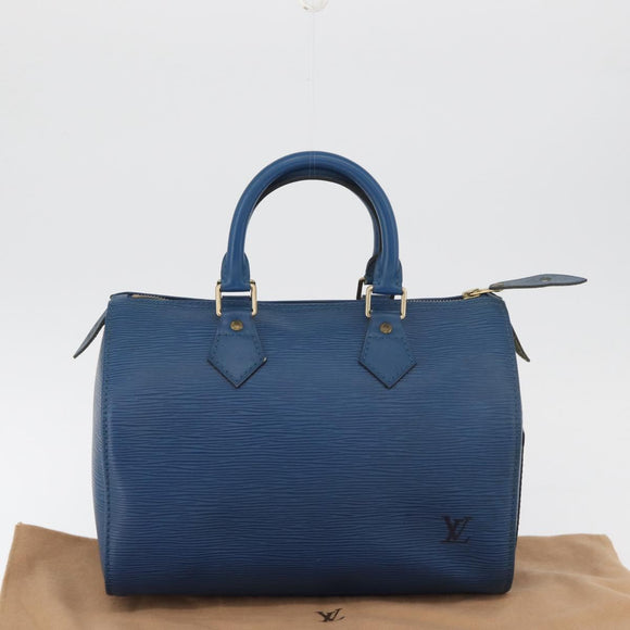 LOUIS VUITTON Epi Speedy 25 Hand Bag Toledo Blue M43015 LV Auth 179667A