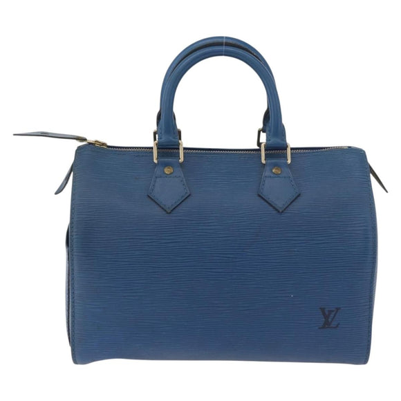 LOUIS VUITTON Epi Speedy 25 Hand Bag Toledo Blue M43015 LV Auth 179667A