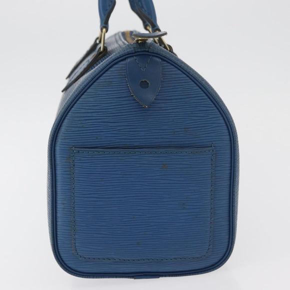 LOUIS VUITTON Epi Speedy 25 Hand Bag Toledo Blue M43015 LV Auth 179667A