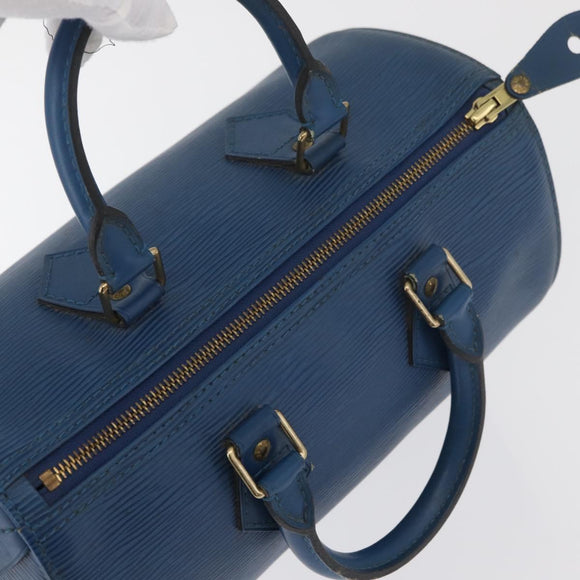 LOUIS VUITTON Epi Speedy 25 Hand Bag Toledo Blue M43015 LV Auth 179667A