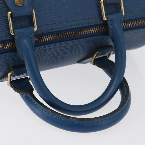 LOUIS VUITTON Epi Speedy 25 Hand Bag Toledo Blue M43015 LV Auth 179667A