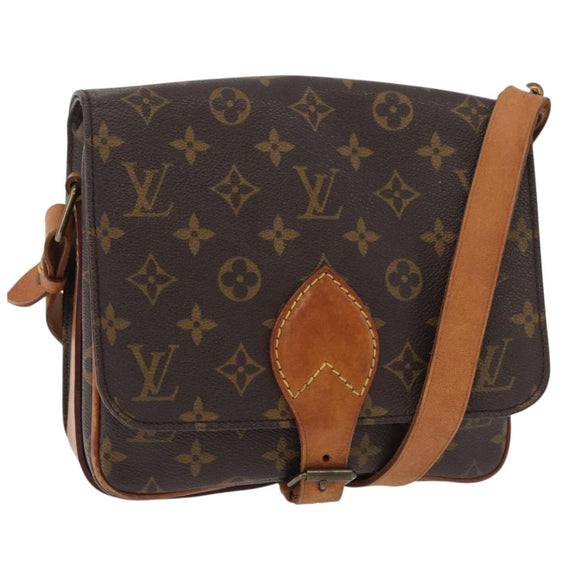 LOUIS VUITTON Monogram Cartouchiere MM Umhängetasche M51253 LV Auth 179669