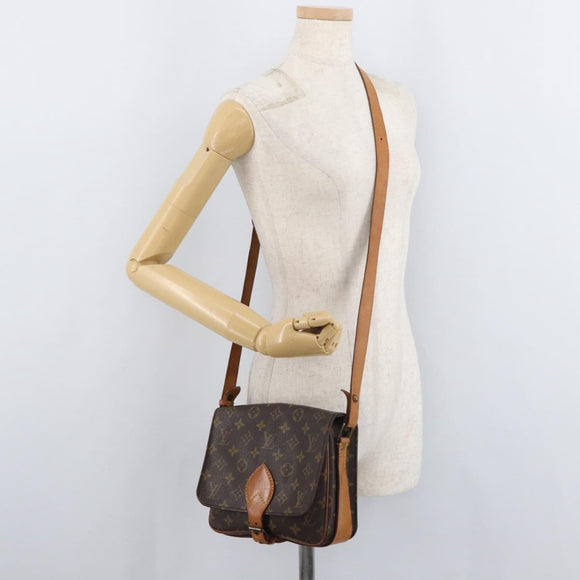 LOUIS VUITTON Monogram Cartouchiere MM Umhängetasche M51253 LV Auth 179669