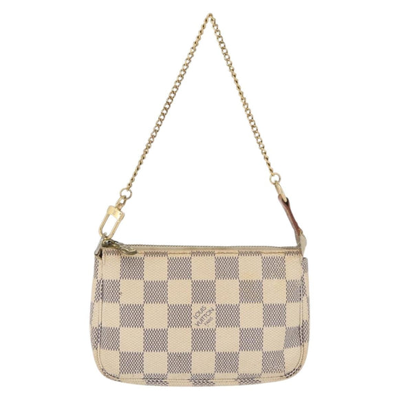 LOUIS VUITTON Damier Azur Mini Pochette Accessoires Pouch N63005 LV Auth 179688