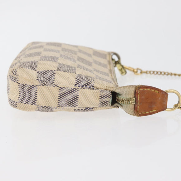 LOUIS VUITTON Damier Azur Mini Pochette Accessoires Pouch N63005 LV Auth 179688