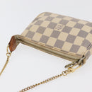 LOUIS VUITTON Damier Azur Mini Pochette Accessoires Pouch N63005 LV Auth 179688-6