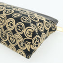 CHANEL Clutch Bag Cotton Beige Gold CC Auth 179696A-10