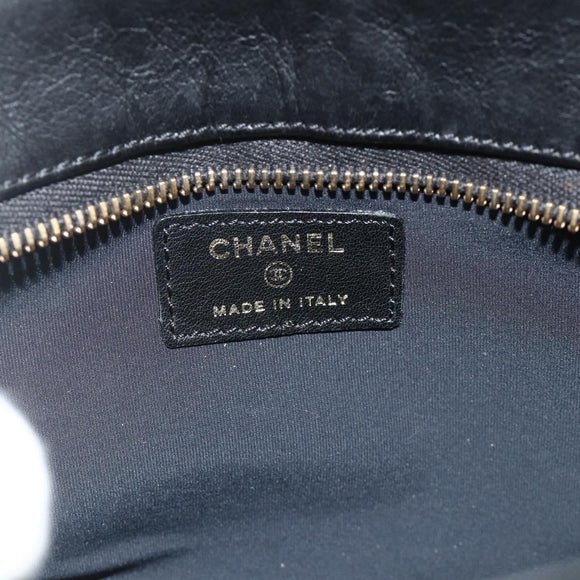 CHANEL Clutch Bag Cotton Beige Gold CC Auth 179696A