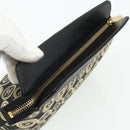 CHANEL Clutch Bag Cotton Beige Gold CC Auth 179696A-6