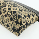 CHANEL Clutch Bag Cotton Beige Gold CC Auth 179696A-8