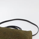 Christian Dior Canage Lady Dior Hand Bag Nylon 2way Khaki Gold Auth 179698-10