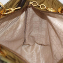 Christian Dior Canage Lady Dior Hand Bag Nylon 2way Khaki Gold Auth 179698-20