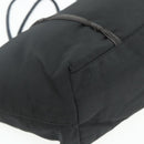 PRADA Hand Bag Nylon Black Silver Auth 179699A-14